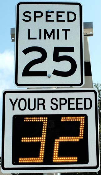 Source: http://uncyclopedia.wikia.com/wiki/File:25-MPH-Regulatory-Speed-Limit-Sign-with-Radar-Sign.jpg